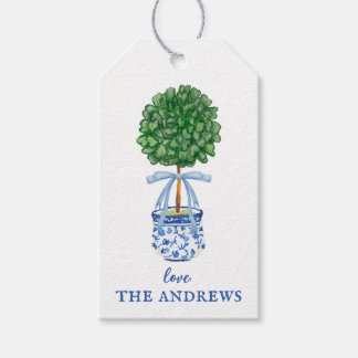 Custom Chinoiserie Topiary Gift Tags