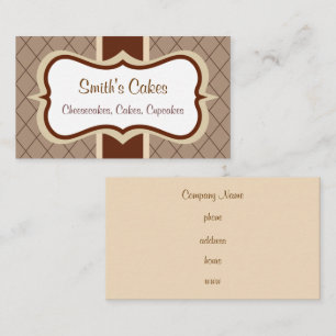 Custom Chocolate Argyle Business Card