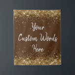 Custom Chocolate Brown Birthday Party Photo Booth Tapestry<br><div class="desc">personalised back drop for him,  customised twinkle 15th 18th 20th,  glitter anniversary sweet 16 16th,  personalised 30th 21st 25th 35th,  bridal shower hen do her,  boy son man husband daughter,  girl wife prop bachelorette sparkle,  quinceanera 40th 50th 60th 70th,  bride sparkly vow renewal graduation,  college grad gold white backdrop</div>