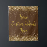 Custom Chocolate Brown Birthday Party Photo Booth Tapestry<br><div class="desc">personalised backdrop for her him,  customised twinkle 15th 18th 20th,  glitter anniversary sweet 16 16th,  personalised 30th 21st 25th 35th,  bridal shower hen do night,  boy son man husband daughter,  girl wife prop bachelorette sparkle,  quinceanera 40th 50th 60th 70th,  bride sparkly vow renewal graduation,  college graduate high school gold</div>