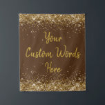 Custom Chocolate Brown Birthday Party Photo Booth Tapestry<br><div class="desc">personalised backdrop for her him,  customised twinkle 15th 18th 20th,  glitter anniversary sweet 16 16th,  personalised 30th 21st 25th 35th,  bridal shower hen do night,  boy son man husband daughter,  girl wife prop bachelorette sparkle,  quinceanera 40th 50th 60th 70th,  bride sparkly vow renewal graduation,  college graduate high school gold</div>