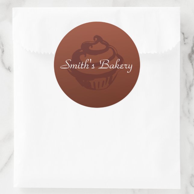 Custom Chocolate Cupcake Stickers (Bag)