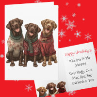 Custom Chocolate Lab Christmas Ugly Sweater