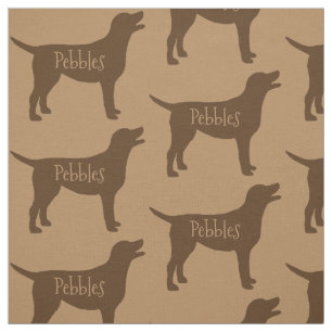 Custom Chocolate Lab Dog Fabric