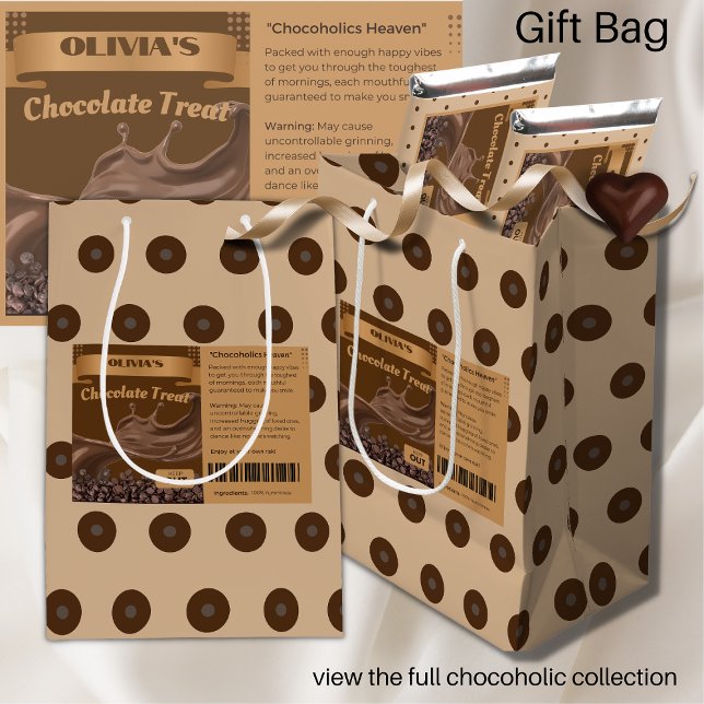Custom Chocolate Lover Goody Favour Bag Fun Unique (Creator Uploaded)