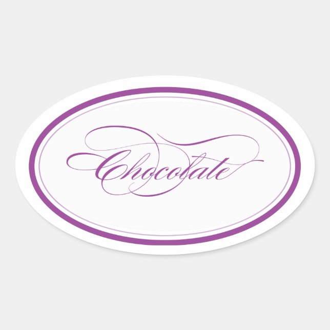 Custom_Chocolate Oval Oval Sticker (Front)