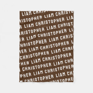 Custom Chocolate Personalised Son Baby Boy Gift Fleece Blanket