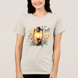 Custom Christian Be the Light Tri-Blend Shirt