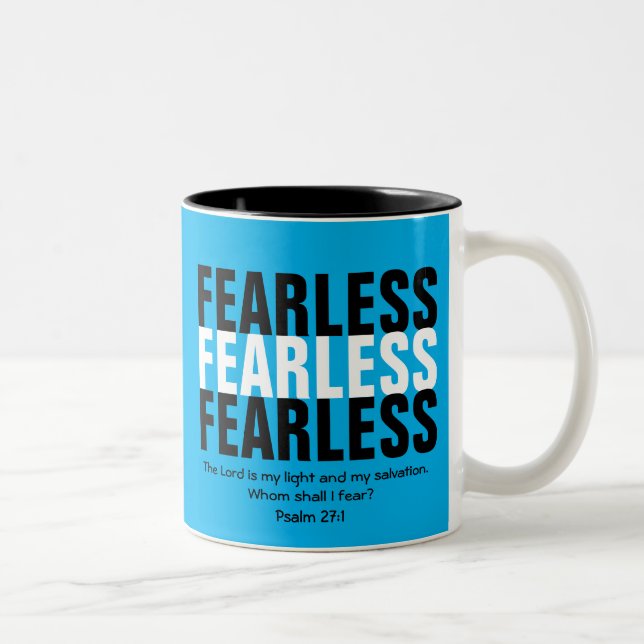 Custom Christian FEARLESS Two-Tone Coffee Mug (Right)