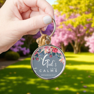 Custom Christian God's Love Calms Key Ring