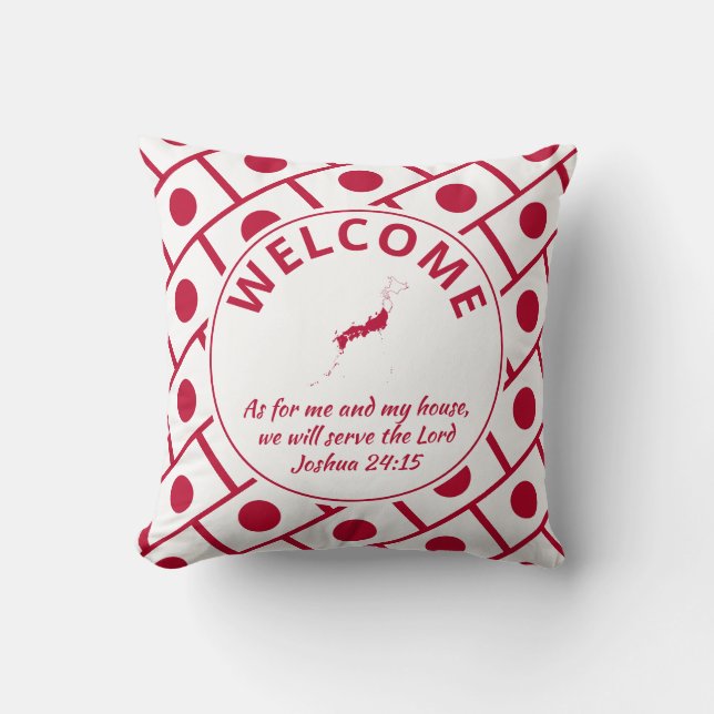 Custom Christian JAPAN Welcome Cushion (Front)