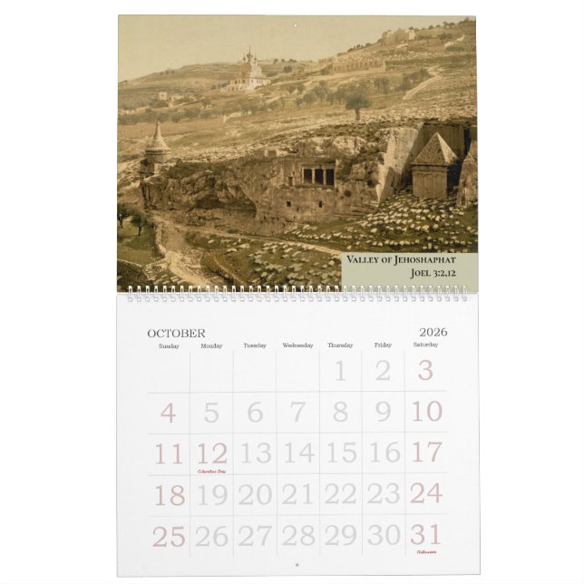 Custom Christian New Testament Church Family Calendar (Oct 2026)