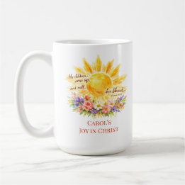 Custom Christian Sun Floral Mother’s Day Mug
