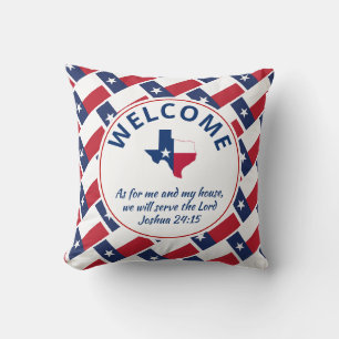 Custom Christian TEXAS Welcome Cushion