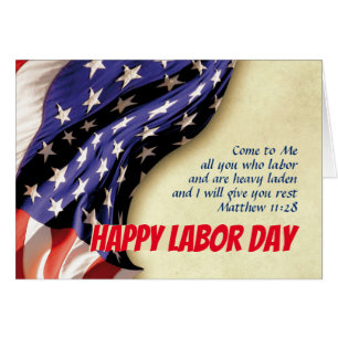Custom Christian USA LABOR DAY Card 