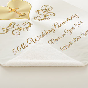 Custom Christian Wedding Anniversary Throw Blanket