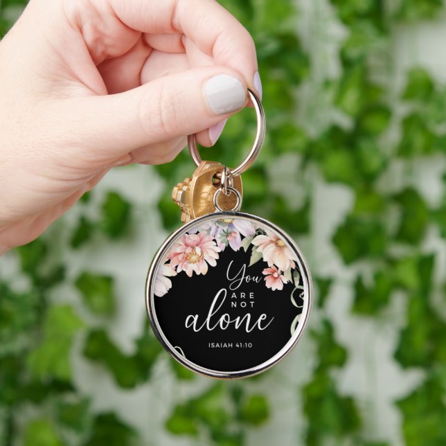 Custom Christian You Are Not Alone Key Ring (Hand)