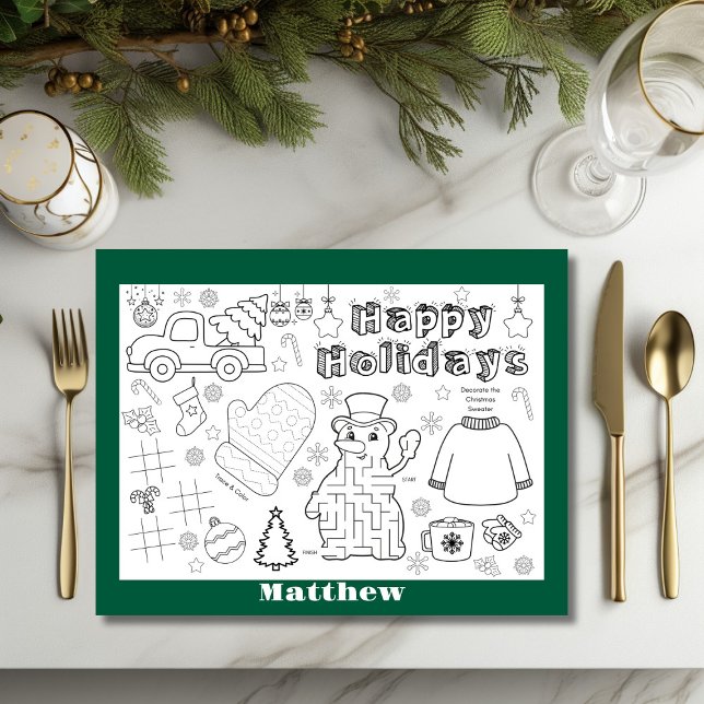 Custom Christmas Activity Placemat Paper Sheet (Creator Uploaded)