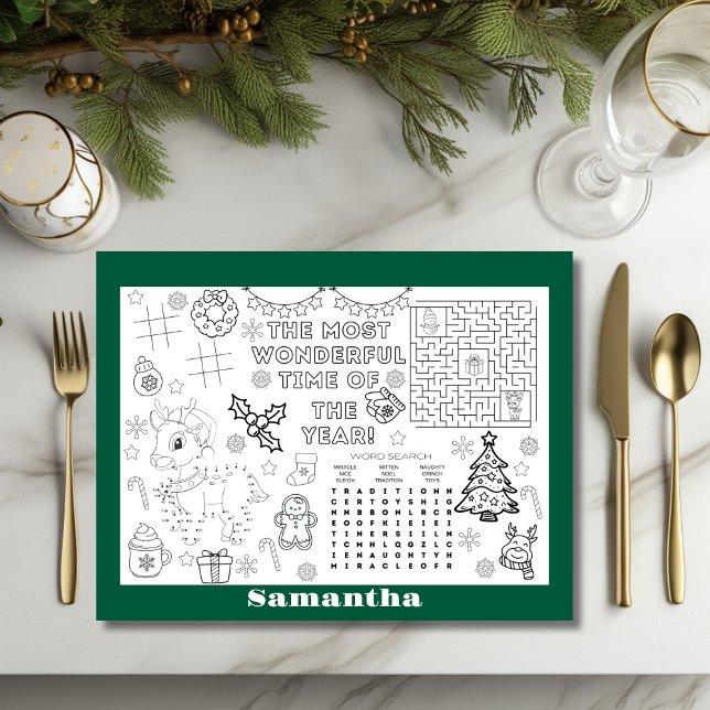 Custom Christmas Activity Placemats Paper (Creator Uploaded)