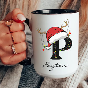 Custom Christmas Alphabet Mug Gift for Mum and Dad