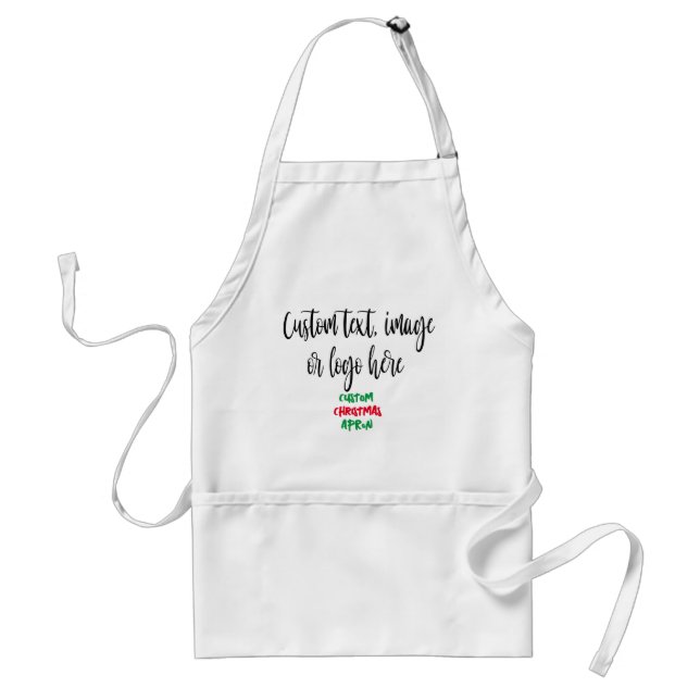 Custom Christmas Apron, Create Create White Pocket Standard Apron (Front)