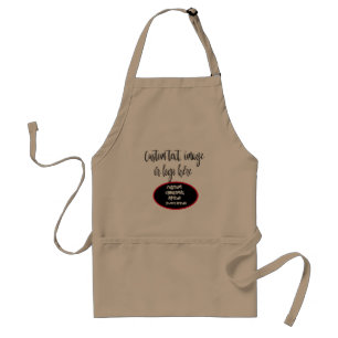 Custom Christmas Aprons, Your Design Khaki Pocket Standard Apron