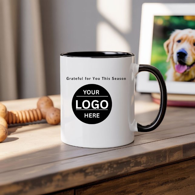 Custom Christmas Business Logo Branded Coffee Mug (Creator Uploaded)
