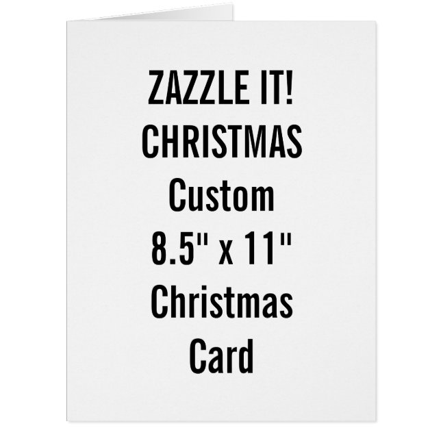 Custom Christmas Card 8.5" x 11" Blank Template (Front)