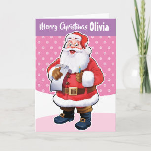 Custom Christmas card "Merry Christmas your name"