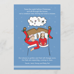 CUSTOM Christmas Card Pregnancy Announcement