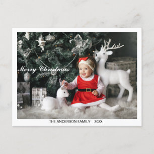 Custom Christmas Cards, Cute Personalised Photo Postcard