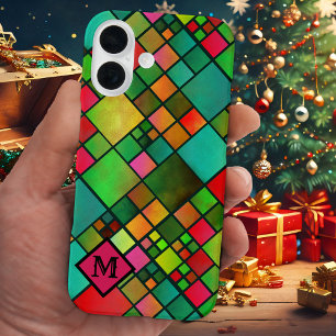 Custom Christmas Chequered Pattern Phone Case