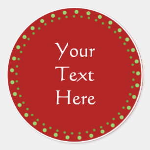 Custom Christmas Classic Round Sticker