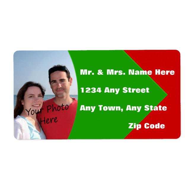 Custom Christmas Colours Return Address Labels (Front)