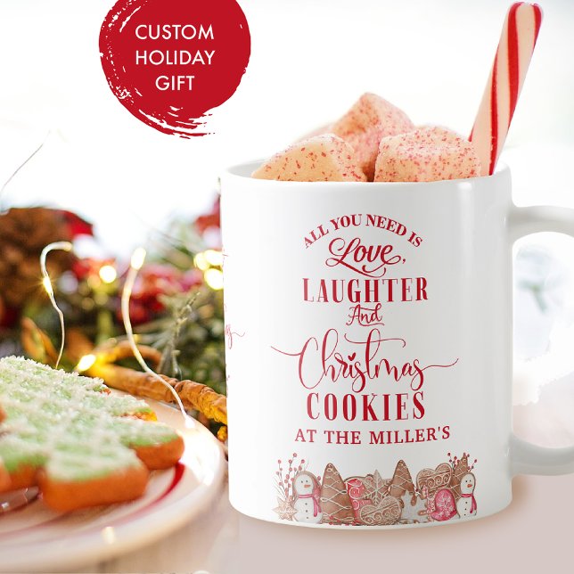 Custom, Christmas Cookies at -Your Text - Holiday Coffee Mug (Creator Uploaded)