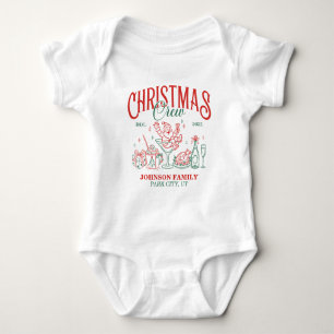 Custom Christmas Crew Matching Family Group Baby Bodysuit