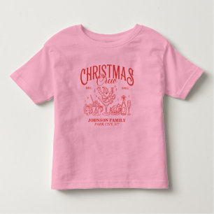 Custom Christmas Crew Matching Family Group Toddler T-Shirt