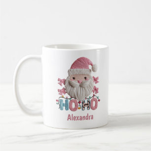 Custom Christmas Cute Santa “Ho Ho Ho” Holiday  Coffee Mug
