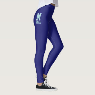 Custom Christmas Deep Midnight Blue Ice Sparkle Leggings
