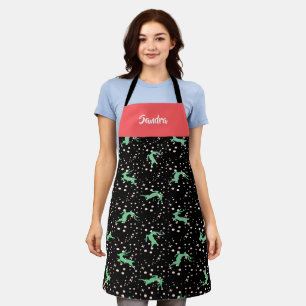 Custom Christmas Deer Star Winter Pattern Apron