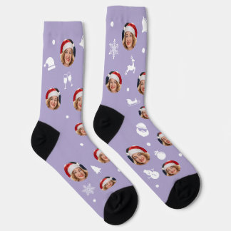 Custom Christmas (Digital Lavender) Socks