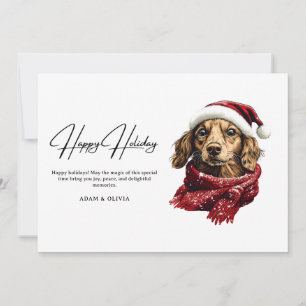 Custom Christmas Dog Family Happy Holiday Greeting Card