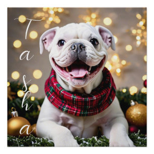 Custom Christmas Dog Making Memories Poster