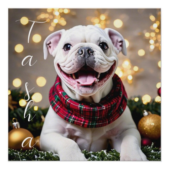 Custom Christmas Dog Making Memories Poster (Front)