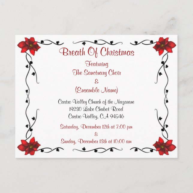 Custom Christmas Event Postcard (Front)