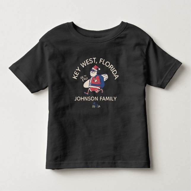 Custom Christmas Family Beach Vacation Matching Toddler T-Shirt (Front)