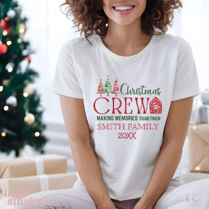 Custom Christmas Family Crew Make Memories Tri-Blend Shirt