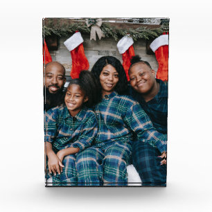 Custom Christmas Family Holiday Photo Block