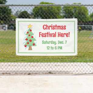 Custom Christmas Festival Tree Banner