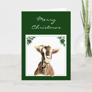 Custom Christmas Get your Goat, Humour Holiday Card